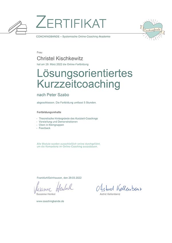 Kurzzeitcoaching